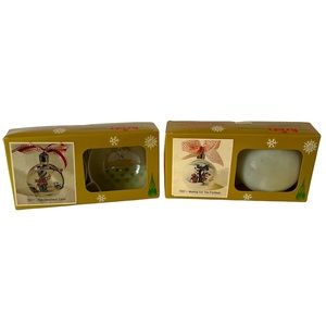 (2) Vintage Kristy Christmas Tole Painting Ornament Kits Craft Sets